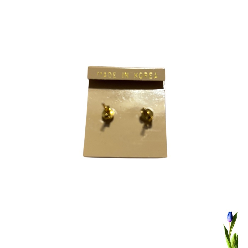 Earrings Vintage Gold Tone Zipper Pull - Picture 4 of 4